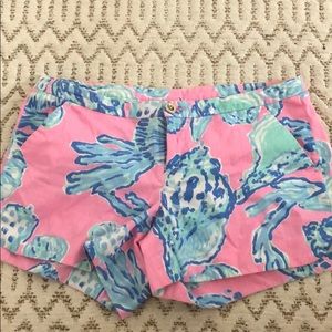 Pink Lilly Pulitzer Seashell Shorts 3”